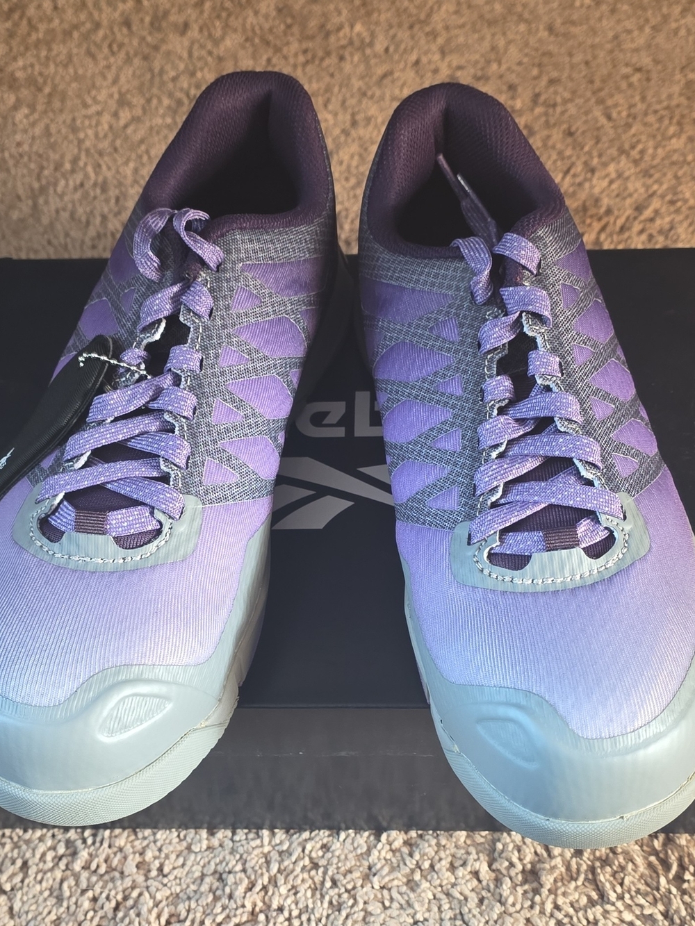 Reebok Women's Purple Gradient Work Shoes. Hard Toe